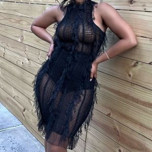 Black Mesh Dress